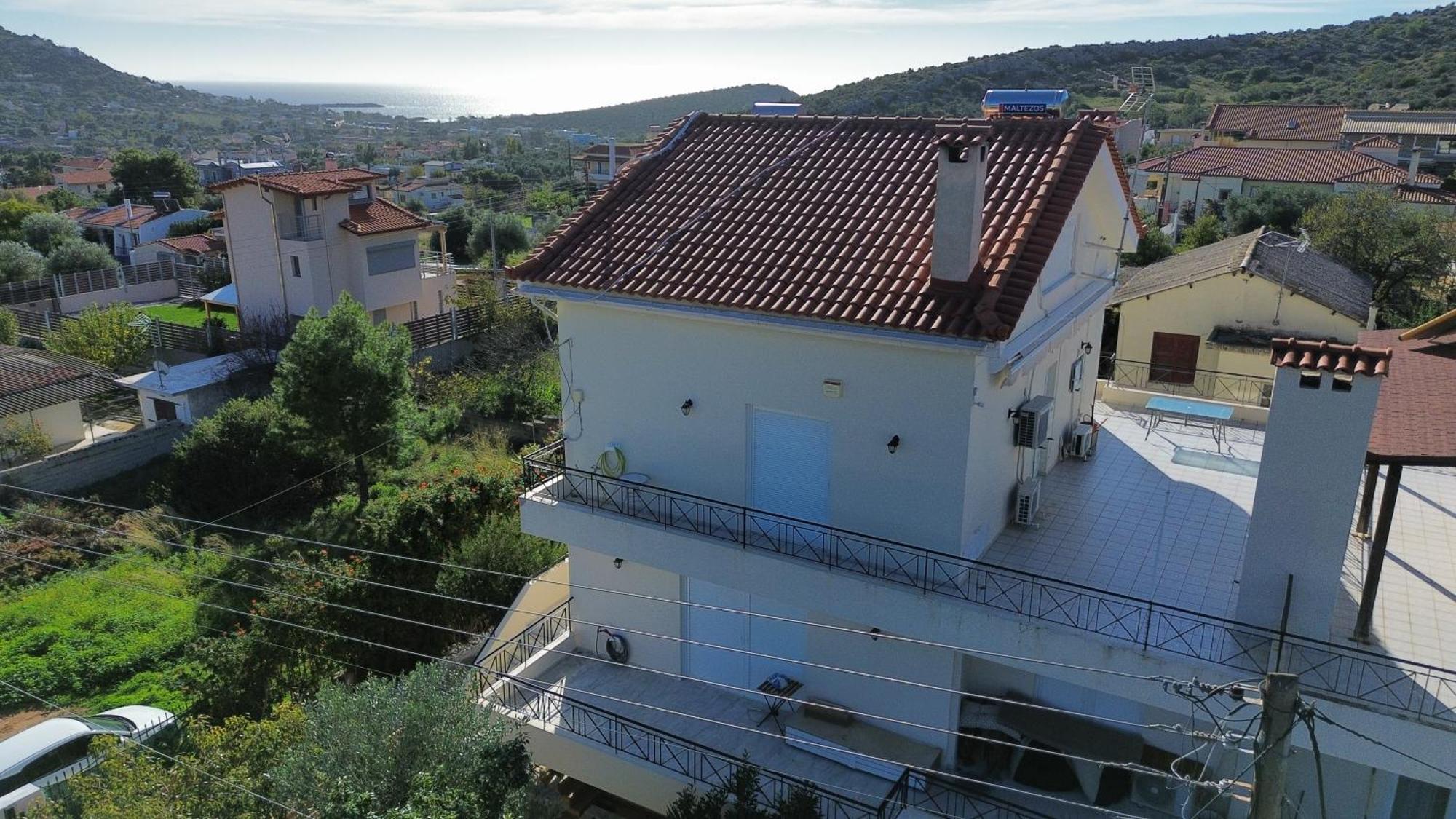 Beautiful Maisonette With A View To The Mountains And The Sea Agia Marina  Exteriér fotografie